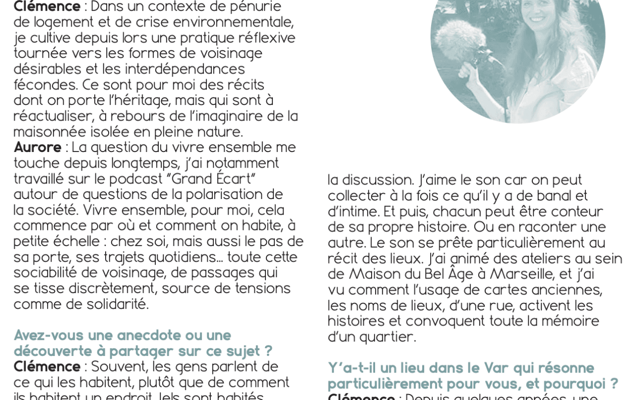 Entretien avec Clémence Snyman et Aurore le Bihan, le binôme de la résidence "Cherche points communs"