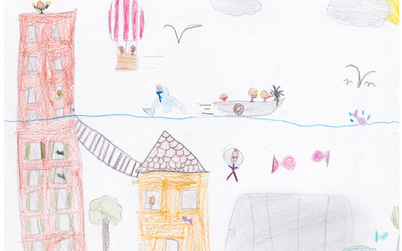 Dessin de Clara, élève de CM2 à la Seyne-sur-Mer, résidence de l'Atelier Géminé, mai 2026