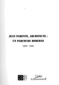 Jean PARENTE, architecte
